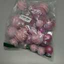 Super Holiday Christmas Ball Ornaments, 33PCS Pink Clear Shatterproof Plastic Foam Ornaments Set for Hanging Xmas Tree Holiday Thanksgiving Valentine's Day Party Decor.