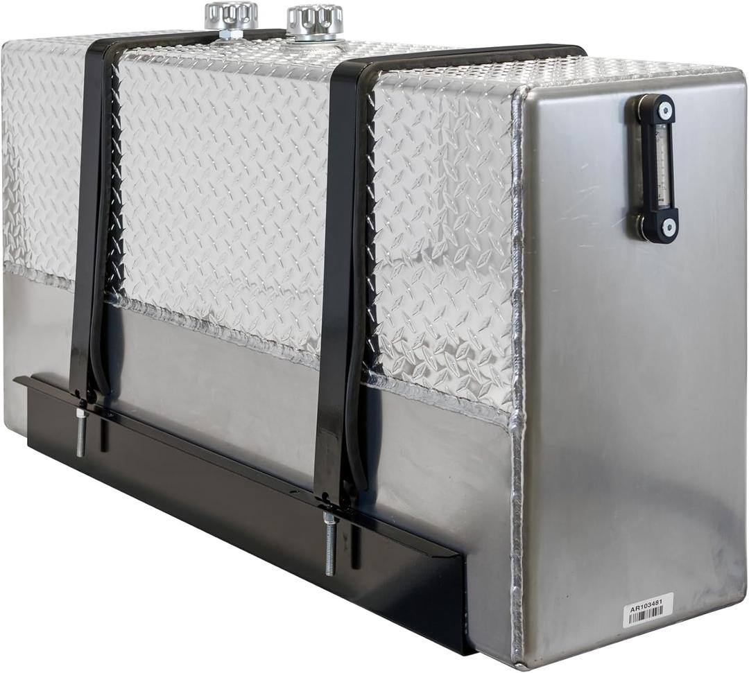 Buyers Products UR70A 70 Gallon Upright Aluminum Hydraulic Reservoir, Lightweight, With Baffles & Sight Gauge, Hydraulic Tank for Trucks