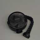 Gaiatop Mini Portable Stroller Fan, Battery Operated Small Clip on, Detachable 3 Speed Rechargeable, 360° Rotate Flexible Tripod Better Cooling for Car Seat Crib Treadmill Travel Black