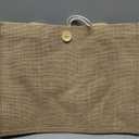 10pcs Burlap Tote Bag Set with Handles, Reusable Grocery Bags with Ribbon 13 x 9.5 x 4.7 Inch Waterproof Natural Jute Tote for Women Bridesmaid Gift Beach Shopping Wedding Travel DIY Embroidery