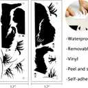 Mfault Bigfoot Silhouette Wall Decals Stickers, Black Sasquatch Adventure Grass Decorations Bedroom Art, Chimpanzee Gorilla Home Living Room Kitchen Decor