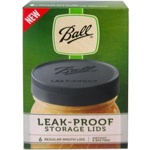 Ball Leak-Proof Plastic Lids for Glass Mason Jars, Used for Canning, Pickling, Juice, Jam, Jelly (Regular, 6 Count (Pack of 1))