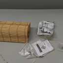 Cordless Bamboo Roman Shades for Windows, 100% Blackout Backing Fabric for Light Blocking, 22" W x 64" H - Papara Carbon