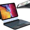 ORDA Detachable Keyboard Folio for iPad A16 Case with Keyboard (11th Gen,2025) iPad 10th Generation Case with Keyboard(10.9" 2022) Smart Magnetic Bluetooth Connector,Multi-Gestures Trackpad,Backlight (Black)