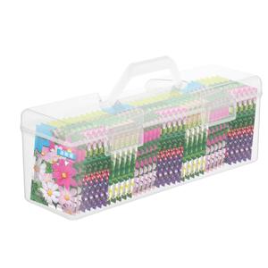 Seed Packet Organizer Box,Clear Seed Saving Box,Plastic Portable Seed Packet Storage Box,Seed Storage Organizer Box,Seed Packet Container with Lid,Seed Envelope Storage Box(14 x 4.1 x 5)