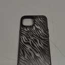 Compatible for iPhone 15 Case Cute Aesthetic - Durable Fashion Funny Phone Case - Girly Black Zebra Print Pattern Print Cover Design for Woman Girl 6.1 inches Black