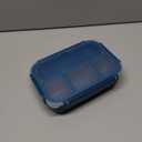 Bento Box Adult Lunch Box, Kids Lunch Containers for School with 4 Compartments, with Utensils, Sauce Jar, Muffin Liners, Microwave Safe, Navy (1200ML)