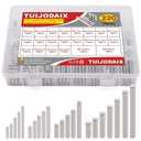 220Pcs 22 Kinds M2 M3 M4 M5 304 Stainless Steel Dowel Pin Cylindrical Shelf Support Peg Pin Rod Fasten Elements Assortment Kit