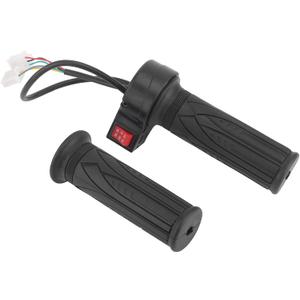 1 Pair E Bike Throttle Grip, Universal Electric Bicycle Scooter Handlebar Grip Twist Throttle 3 Speed Gear Throttle Handlebar for Motorbike Motorcycle E Bike