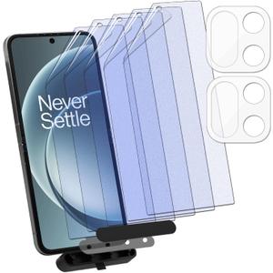 [5+2][with Install Kit] 5 Anti-glare(matte)+ Anti Blue light TPU film Screen protector + 2 Lens Protector + Install Kit (EZ KIT) compatible with Oneplus 15 5G 2025 Easy to Install
