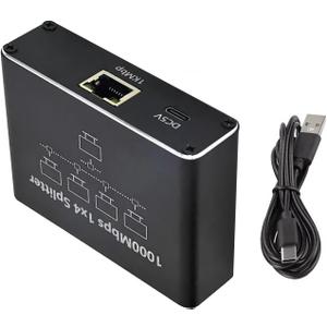 RJ45 Ethernet Splitter 1000Mbps 1 to 4 RJ45 Gigabit Ethernet LAN Splitter Gigabit Network Adapter