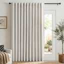 100% Blackout Shield Linen Blackout Curtains for Bedroom 96 Inches Long, Back Tab/Rod Pocket Living Room Drapes, Thermal Insulated Blackout Curtains 1 Panel Set, 100" W x 96" L, Beige