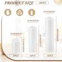 MTLEE 18 Pcs Set of 3 Pillar Candles Bulk 2 in x 3, 6, 8 Long Burning Clean Unscented Smokeless Pillar Candles for Wedding Emergency Lanterns Ceremony Party(Plain White)