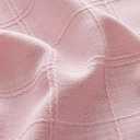 ZeeMart Linen Checked Table Cloth 60x84 Inches (Fit 5ft, Narrow Fit 6ft Rectangle Table), Farmhouse Style Plaid Embroidered Water Resistant Table Cover, Pink