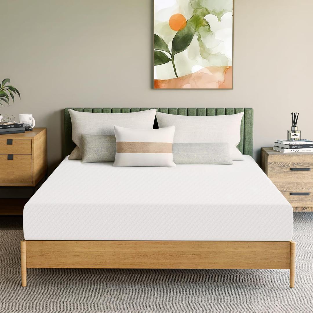 Neo Sleep 8 Inch Full Cooling Gel Memory Foam Mattress Medium Firm CertiPUR-US Certified Foam, Mattress in a Box Enhanced Pressure Relief Removable Soft Cover No Fiberglass (Full, 8 in)