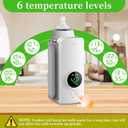 Portable Bottle Warmer, Fast Warming Comfortable Baby Feeding On The Go, Waterless Milk Warming with Battery-Powered for Home Outdoor