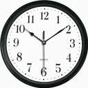 WOOPHEN Wall Clock 10 Inch Silent Non-Ticking Modern Clocks Battery Operated - Analog Small Classic for Office, Home, School, Bathroom, Kitchen, Living Room, (Black)