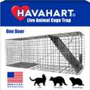 Havahart Large 1-Door Live Animal Trap for Raccoons, Cats, Bobcats, Beavers, 32.29"L x 13.1"W x 11.1"H
