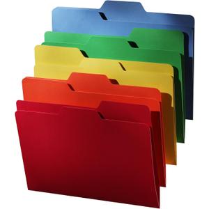 2 x Find It All-Tab File Folders, Letter Size, Third Cut, 18 Folders per Pack, Back to School Supplies for College Students, 5 Color Assortment (FT07173)