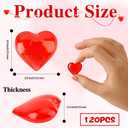 3 x Red Acrylic Heart, 120Pcs Heart Gems Reusable Love Heart Ornaments 0.9 Inch Translucent Hearts Shaped Crystal Gems for Vase Filler DIY Crafts Table Scatter Home Wedding Birthday Decorations