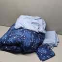 Cokouchyi Full Comforter Sets for Boys Girls, Glow in The Dark Kids Bedding Sets, 5 Pcs Full Bed in a Bag with Comforter, Sheets, Pillow Sham, Galaxy