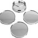 KitsPro 2.9Inch 75MM Wheel Center Caps, Pack of 4 (Chrome, Outer 75MM, Inner 73MM)