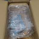 RoleDes Liquid Laundry Detergent Dispenser Set with Shelf and Bamboo Lids for Laundry Room Organization and Storage - 2 Pack 96 oz Laundry Containers for Laundry Soap, Fabric Softener