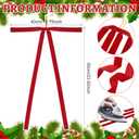 Large Velvet Christmas Bow 23.6x15.7 Inch Vintage Christmas Tree Topper Bows Christmas Staircase Wreath Bows for Xmas Fireplace Decoration (6, Red)