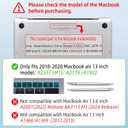 Seorsok Compatible with MacBook Air 13 Inch Case 2022 2021 2020 2019 2018 Release A1932 A2179 M1 A2337 Touch ID,[100% Ultra Clear] Protective Hard Shell Case with Keyboard Cover,Crystal Clear