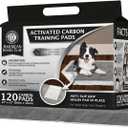 American Kennel Club Charcoal Puppy Training Pads, with Anti-Slip Adhesive Backing, Quick Dry Gel and Activated Carbon Odor Control (Charcoal, 22 x 22 - 120 Count)