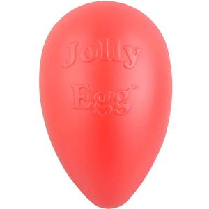 Jolly Pets Jolly Egg Dog Toy, 8 Inches/Medium, Red (JE08 RD)