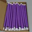 Macarrie 24 Packs Flameless Taper Candles Battery Operated Fake 11 Inch Long Candle Light LED Flameless Candlesticks Flickering Tapered for Wedding, Halloween, Christmas(Purple)