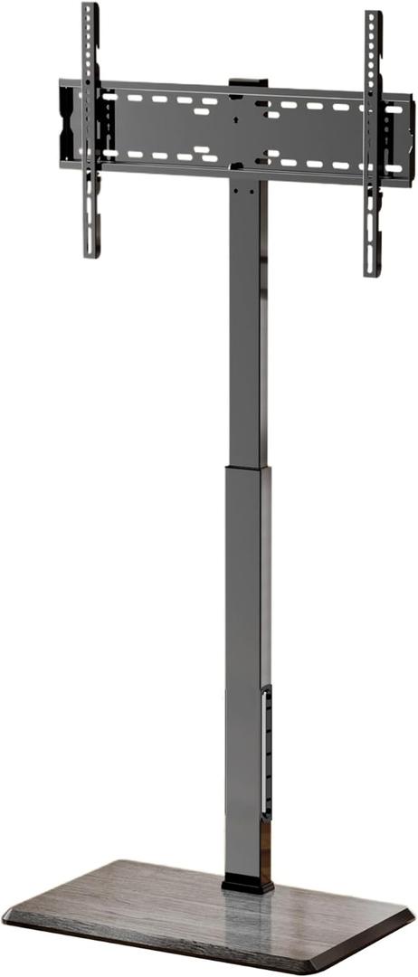 Universal Floor TV Stand,TV Floor Mount Stand with Power Outlet for 32-75 inch TV up to 110 lbs, Swivel and Height Adjustable Tall TV Stand for Bedroom,Office(TCP01-M-A01)
