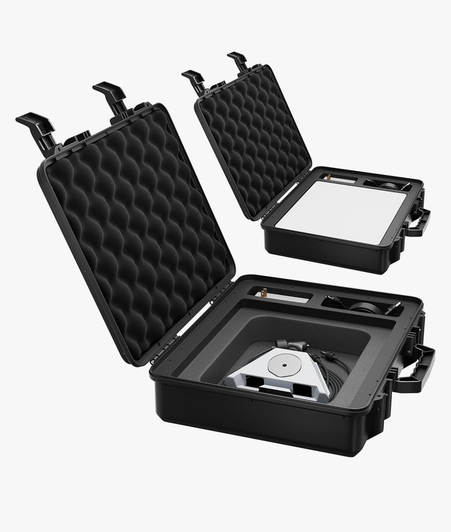 Starlink Mini Case, Hard Travel Case for Mini Starlink with Molded Foam, Power Supply, Cable & Ethernet Cable, Kickstand, Pipe Adapter, Waterproof Bag, 1 Pack