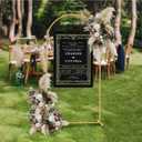 Metal Arch Backdrop Stand 7.2FT Gold Wedding Balloon Arched Backdrop Stand Square Arch Frame for Birthday Valentines Day Party Bridal Baby Shower Ceremony Decoration