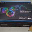 LIANLI Galahad II LITE 240 RGB Black CPU Cooler with RGB Fan, 1.1 inches (28 mm), Compatible with LGA1700, LGA1851, AM4, AM5, 9.4 inch (240 mm) Radiator, 1.1 inch (27 mm) Thick, LL-GA2L-240R-BK