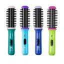 CALISTA GoGo Mini Heated Round Brush | Curl, Touch-Up, De-Frizz, Smooth, and Style Hair with Mini 7 Styling Tool | Heats to 365F | Perfect Travel Tool | Dual Voltage (Berry Burst)