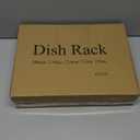 SNTD Dish Drying Rack - Space-Saving Dish Rack for Kitchen Counter, Stainless Steel Dish Drainer with Utensil Holder and Drainboard, 11" W x 15" L (Black)