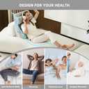 3PCS Orthopedic Bed Wedge Pillow Set, 45D Memory Foam Wedge Pillow Post Surgery for Back, Leg and Knee Support, Wider Adjustable Triangle Pillow Set for Sleeping,Acid Reflux,Anti-Snoring, Light Grey (3 Piece Set with 1 Head Pillow)