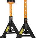 BESTOOL Jack Stands 4 ton, Jack Stand with Security Locking Pins 8,000 lbs Capacity, 2 Pack (Black)