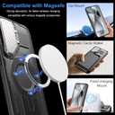 for Samsung Galaxy S24+ Plus Case, Compatible with Magsafe, Military Grade Phone Case with Kickstand, Built-in Camera Lens Protector Shockproof Magnetic Cover for Galaxy S24 Plus Case (Black)