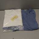 Ekouaer 2 Pack Long Sleeve Shirts for Women Scoop Neck Ribbed Thermal Tops Slim Fit Basic Undershirts L, Blue Gray/ White