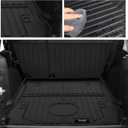Custom Floor Mats & Cargo Trunk Liner & Backrest Mat Full Set for 2007-2018 Jeep Wrangler JK 4 Door Accessories All Weather TPE Protection Mat (for 2007-2018 Jeep Wrangler JK 4 Door Full Set)