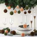 48 Pcs Velvet Christmas Balls Flocked Christmas Tree Ornaments Xmas Plastic Shatterproof Neutral Hanging Ornament for Xmas Tree Home Party Decorations(1.57/1.97/2.36 Inch,Classic Color)