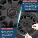 Wheel Center Caps for Tesla Cybertruck Accessories - Full Coverage Lug Nut Covers for Rims Exterior Protection with Removal Clip Installation, Set of 4