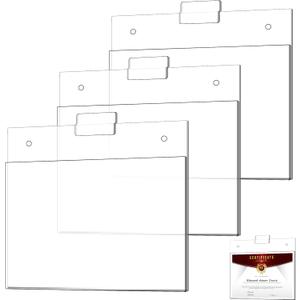 Kathfly 3 Pack 8.5 x 11'' Slat Wall Sign Holders Wall Mount Sleeve, Acrylic Slatwall Accessories Slatwall Picture Frames Brochure Holders for Slat Wall Panels Advertisement Notice Display (Horizontal)