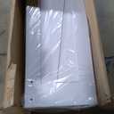 28" x 84" Bifold Sliding Barn Door, K Shaped Panel with Sliding Hardware Kit Set, Finished Closet Door Slab, 2.67FT Track for 2 Doors, MDF, White