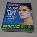 Stylia MaxiLift V-Line Lifting Collagen Face Mask - Double Chin Strap - Jawline Shaper - Neck Firming and Tightening Mask with Hyaluronic Acid & Aloe Vera - Chin Strap for Sleeping (5PC) (5 Count (Pack of 1))