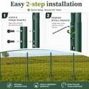 Metal Fence Posts Heavy Duty U-Post Stakes for Wire Fencing, 7 FT Green
