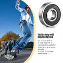 50 Pcs 608 2RS Ball Bearings,Bearing Steel and Double Rubber Sealed Miniature Deep Groove Ball Bearings (8mm x 22mm x 7mm) for 3D Printer, Skateboards, Electric Motor, Scooters